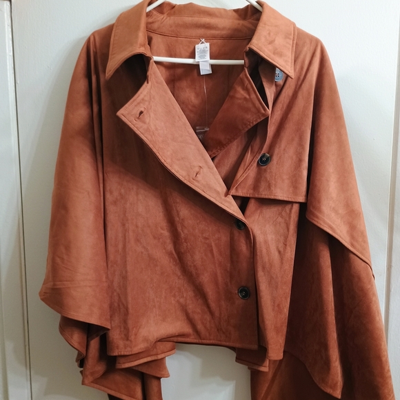 MarlaWynne Rust Cape Jacket - Picture 1 of 9